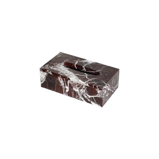 Marble & Co. Veline Tissue Box - Burgundy Rose