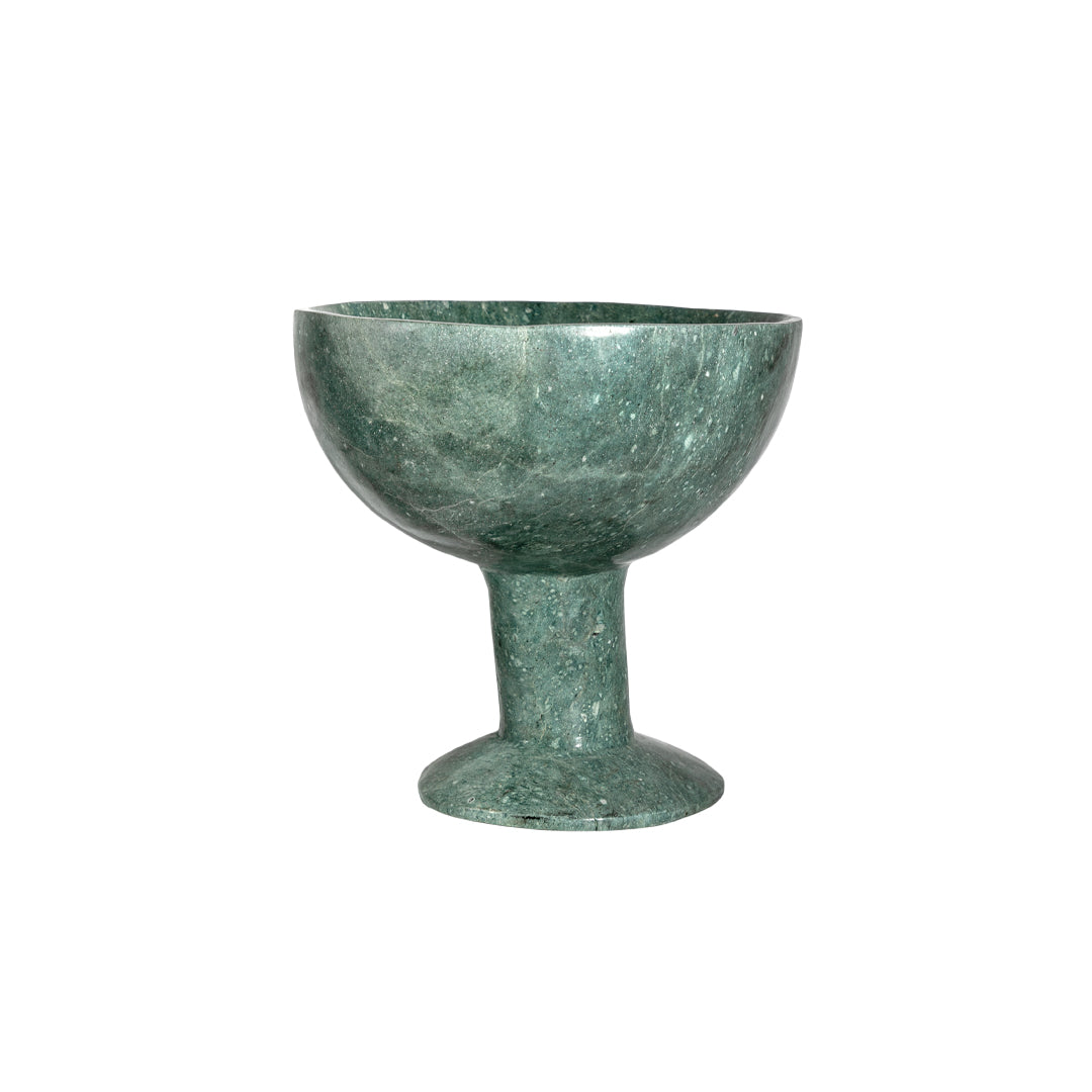 Maharani Craft Green Jasper Stone Footed Bowl